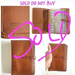 Coach Tan Leather Vintage Agenda Planner